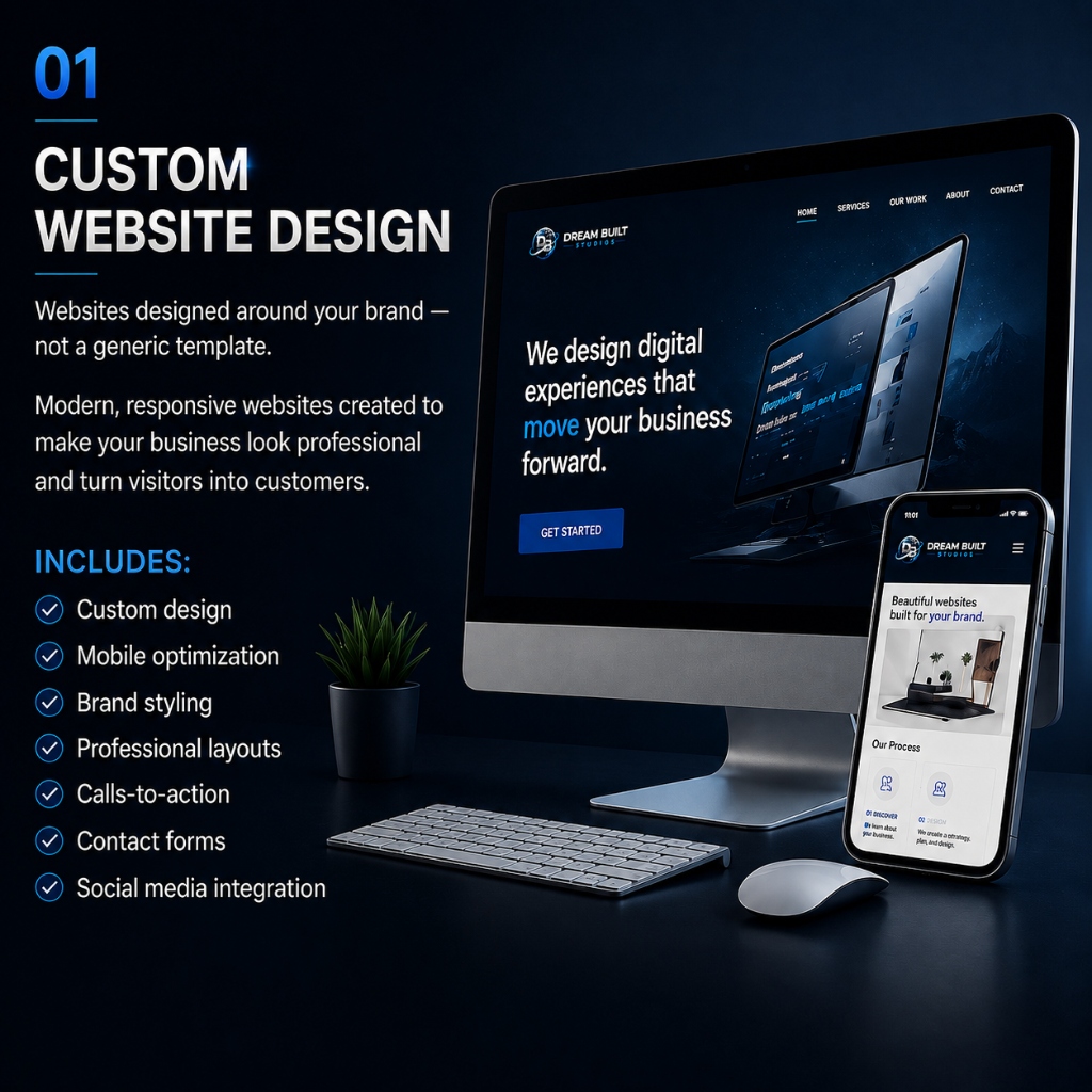 01 Custom Website Design - Dream Built Studios